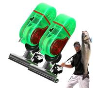 Fish Bite Alarm for the Night, Bite Alarms for Carp Fishing, Sound Fishing Bite Alarm Bell, Sound and Light Alarm Bell for Fish Poles, Set of 2 Indicator Clips for Outdoor Sea