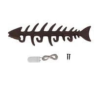 Fish Bone Hook Rack, Wall Coat Rack, Fish Designed Wall Hanger, Outdoor Metal Wall Hook, Keys Towels Wall Holder, Industrial Style Personality Retro Wall Hanging