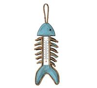 Fish Bone Ornament, Retro Home Wall Decor, Temperature Gauge Art, Vintage Design Feature, for Homeowners Home Apartment Bedroom Kitchen Nursery Patio Garden Hallway Office Classroom Library