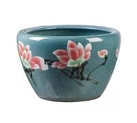 Fish Bowl Balcony Courtyard Large Fish Tank Water Tank Lotus Pot Ceramic Tank Goldfish Pot Water Lily Bowl Garden Breeding Tank Modern Fish Tank,63cm