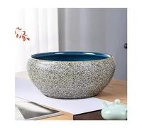 Fish Bowl Ceramic Fish Tank Hand-painted Desktop Decoration Fish Tank Turtle Water Lily Lotus Flower Pot Garden Garden Decoration Aquarium (Size : 24cm)