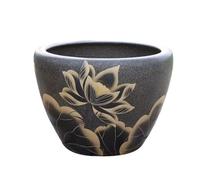 Fish Bowl Ceramic Fish Tank Living Room Courtyard Fish Tank Turtle Ecological Tank Household Floor-standing Flower Pot Aquarium, A-M