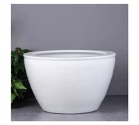 Fish Bowl Ceramic Fish Tank White Water Tank Fish Breeding Balcony Water Lily Lotus Tank Outdoor Courtyard Large Fish Tank Large Water Tank Aquarium, One Color-Xl
