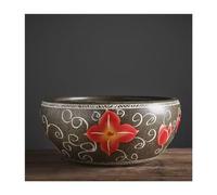 Fish Bowl Ceramic Goldfish Tank Desktop Fish Breeding Balcony Fish Tank Turtle Tank Flower Pot Home Living Room Modern Fish Tank,M