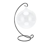 Fish Bowl, Desktop Aquarium with Stand Transparent Hanging Glass Fish Tank, Anti Permeation Desktop Hanging Fish Bowl, Hanging Aquarium Small Fish Tank for Office Home Decoration