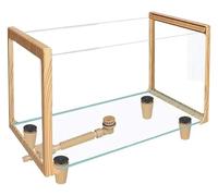 Fish Bowl, Fish Tank, Goldfish Bowl, Wooden Frame Turtle Aquarium Transparent Glass Fish(60x28.5x28.5cm)