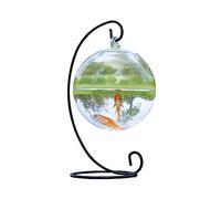 Fish Bowl Fish Tank Hanging Glass Aquarium Tank Transparent Thickened with Iron Bracket Fish Tank Small Minimalist Ecological Tank Fish Tanks