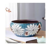 Fish Bowl Porcelain Fish Tank Turtle Basin Hydroponic Plant Water Lily Bowl Water Tank Desktop Decoration Decoration Aquarium, One Color-41cm