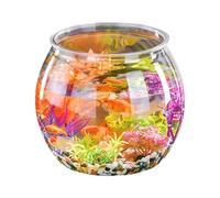 Fish Bowl, Transparent Shatterproof Goldfish Round Fish Tank Container, The Multifunctional Fish Tank Bowl Is Perfect For Feeding Small Fish Or Growing Potted Plants