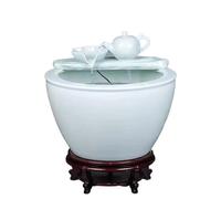 Fish Bowl White Ceramic Fish Tank Water Tank Balcony Landscaping Water Circulation Office Living Room Ancient Fish Farming Large Tank Modern Fish Tank,S