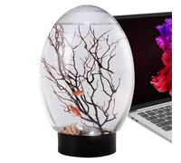 Fish Bowls for Centerpieces | Small Fish Aquariums with LED Light - Funny Aquaponic Planter, Desktop Landscapes for Home