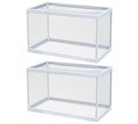 Fish Breeder Box 2 Packs Aquarium Breeder Box, Large Fish Breeding with Suction Cups, Suspended Isolation Net for Fry, Guppy, Betta, Shrimp and Sick