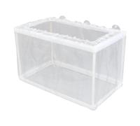 Fish Breeder Box - Aquarium Breeding Box, Aquarium Hatcher Mesh Box | Fish Fry Hatchery Juvenile Separation Net with Suction Cups, White Nylon Net Fry Separation Net Fish Hatchery for new born Fish