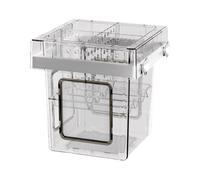 Fish Breeder Box for Aquarium Suction Cup 4 Compartment Acrylic Clear