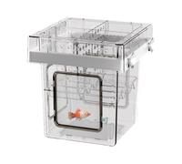 Fish Breeder Box for Aquarium Suction Cup 4 Compartment Clear Acrylic