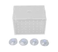 Fish Breeder Box | High Transparency Acrylic Hatchery Container with Suction Cups | Isolation & Breeding for Young Fishes/Shrimp/Clownfish | 4 Suction Cups Included (11 * 7 * 8CM)