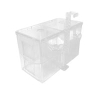 Fish Breeder Box - Transparent Incubator Container,Double-Chamber Aquarium Isolation Box - for Fry Betta Shrimp Saltwater Freshwater Live Food Culturing Specimen Observation Guppy
