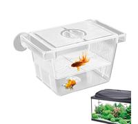 Fish Breeding Box - 20.5x9.5x9.9 Cm Acrylic Hatchery Incubator Tank, Isolation Divider, Scale Plate, Handles, Nursery For Injured Fry | Acclimation Container For Betta Guppy Shrimp Aquarium