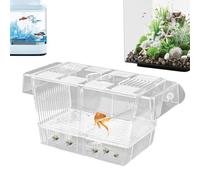 Fish Breeding Box - Acrylic Aquarium | Incubator Breeding Box | Innovative Floating Design, Improved Incubator Protection, Easy Assembly, Divider, Incubator Boxes for Fry, Shrimp, Betta, Guppy