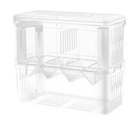 Fish Breeding Box, Acrylic Incubator Double Layer Breeding Tank - Detachable Clear Box for Guppy, Shrimp and Small Fish