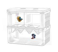 Fish Breeding Box for Aquarium, 13.5x 10.5 x 7.5cm, Transparent Adjustable Isolation Box, Guppy Betta Tank Separator (M:10.5 * 7.5 * 13.5CM)