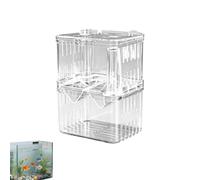 Fish Breeding Box for Aquariums - Floating Clear Acclimatization with Suction Cups | Aquarium Breeder Incubator | for Guppy Platy Shrimp, Home Office, Hotel Lobby, Pet Store