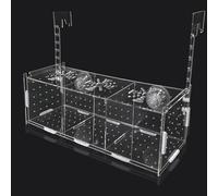 Fish Breeding Box -Small Fish Tank | Shrimp Tank | Breeding Tanks For Fish, Clear Acrylic Fish Breeder Box With Hook - Height Adjustable Fish Isolation Box, Aquarium Incubator With Suction Cup For Sma