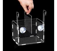 Fish Breeding Enclosure in Acrylic for Safe For Fry Containment and Spawning Process Support in Home Aquaria (10x10x10)