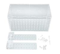 Fish Breeding Isolation Box, Transparent Acrylic Aquarium Hatchery with Adjustable Hook for Fish Tank, Breeder Box with Lid and Flow Holes to Protect Fry (23 * 11 * 12CM)
