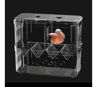 Fish Breeding Tank | Double Layer Aquarium Breeding Tank Hatch Incubator | Clown, Guppy, The double layer combination of our fish breeding box contains two separate chambers to isolate aggressive fish