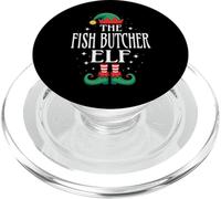 Fish Butcher Elf Job Title Funny Christmas Matching Xmas PopSockets PopGrip for MagSafe