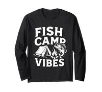 Fish Camp Vibes Fishing Camping Shirt Outdoors Lake Trip Long Sleeve T-Shirt