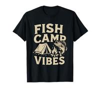 Fish Camp Vibes Fishing Camping Shirt Outdoors Lake Trip T-Shirt