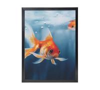 Fish Canvas Prints Wall Art Poster Black Framed Photo Arts for Bedroom Wall Decorations Modern Artwork Painting Wall Pictures Ready To Hang Home Decor 12x16 in