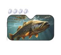 Fish Car Windshield Sun Shade Cover, Foldable Car Front Window Sunshade for Most Cars, Auto Sun Shield Heat Protector for Front Window Sun Visor Shield Medium