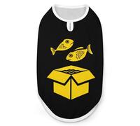 Fish Cardboard Box Funny Dog Vest Cute Sleeveless Pet Shirt Pullover Cats T-Shirts Tank Tops L