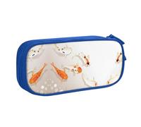 Fish Carps with Spots Large Capacity Double Layer Pencil Case,Customizable Full Print Polyester Fabric Organizer-School, Office, Travel Makeup Pouch