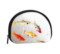 Fish Carps with Spots Minis Storage Bag Shell Wallet Small Coin Purse with Minis with Zipper Change Purse for Coin Keys You Can Also Store Any Small Objects You Want