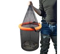 Fish Catcher Basket for Caught Fish - Floating Fine Mesh Live Catch | Live Fish Cage Holder Basket - for Crabs, Catfish, Saltwater, Rivers, Boat, Pond and Outdoor Fishing