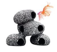 Fish Cave for Aquarium, Realistic Tunnel Decoration with Natural Texture, Shrimp and Reptile for Terrarium or Fish Tank, Suitable Saltwater and Freshwater Environments & Home Display
