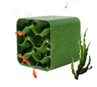 Fish Cave for Aquarium - Sinking Shrimp Tunnel with Holes,Artificial Aquatic Plant Structure Fish Tank Hiding Spots,for Landscape Decor Habitat Enclosure Climbing Feeding Freshwater