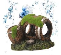 Fish Cave | Realistic Decorative Resin | Aquarium Tunnel Bucket Shape - for Refuge Terrarium Fish Cat, Axolotl Corydoras