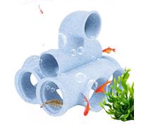 Fish Cave Small | Porous Betta Fish Tank Decor - Shrimp Hiding Place | for Hobbyists Beginners Aquarists Home Office Stores Shops Restaurant Hotel Meeting Room