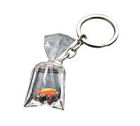 Fish Charm Keychain Fish Water Bag Charms Tropical Fish Key Ring Bag Pendant Decors Key Ring Bracelet Wallet (A, One Size)