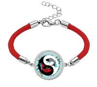 Fish China Taichi Eight Diagram Lucky Red String Bracelet Rope Bracelet Handmade