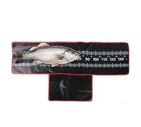 Fish Cleaning Mat, 140 cm x 35 cm, Portable and Roll-up Non-Slip Mat, Fishing Mat for Hooking and Measuring, for Bass, Outdoor Activities, Camping, Shore, Lake, River, Bridge