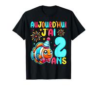 Fish Clown Birthday 2 Years Kawaii Cute 2nd T-Shirt