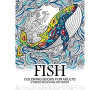 Fish Coloring Books for adults: dolphins, Whale, Shark in the sea Design