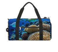 Fish Coral Reef Gym Bag for Men Women, Waterproof Gym Tote Bags, Large Duffel Bag for Travel Workout