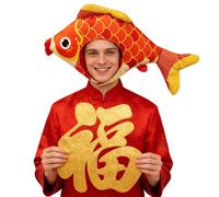 Fish Costume Hat - Novelty Soft Plush Animal Cap - Fish Shape Hat Costume | for Easter Carnival Masquerade Club Cosplay